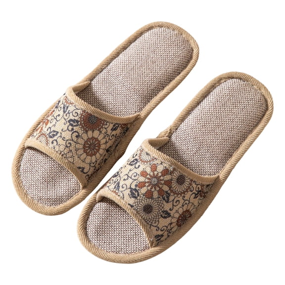 Wovix House Slipper For Women Lightweight Shoes Open Toe Silent Slippers Non- Breathable Soft Flat Indoor Outdoor Shoes