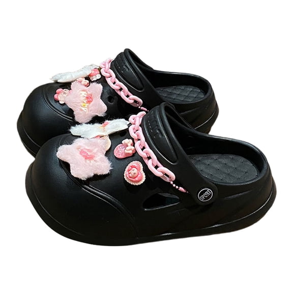 Wovix House Slipper For Women Platform Breathable Garden Shoes Soft Plaid Casual Outerwear Sandals Quick-Dry Classic Indoor Outdoor Shoes