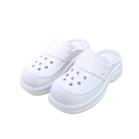 Wovix House Slipper For Women Platform Garden Shoes Breathable Soft Plaid Quick-Dry Outerwear Accessory Charms Sandals Daily Wear