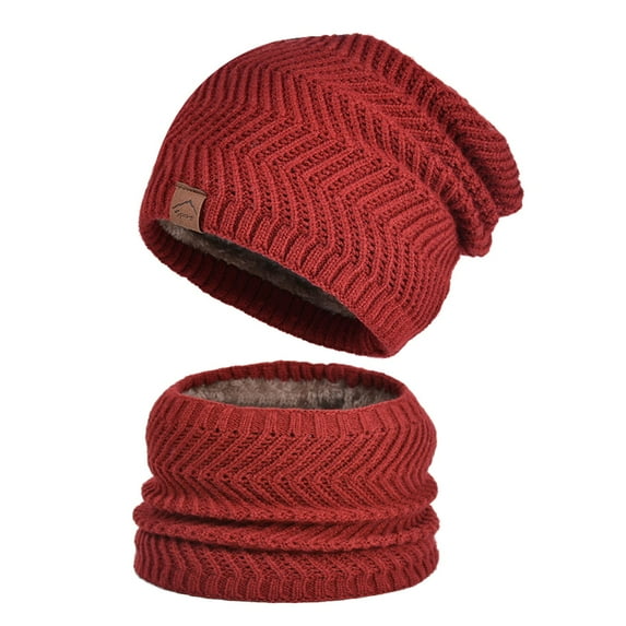 Wovix Knit Slouchy Oversized Soft Warm Winter Beanie Hat Knitted Slouchy Cotton Classic Beanie Solid Color Warm Soft For Daily All Winter Warm One Piece