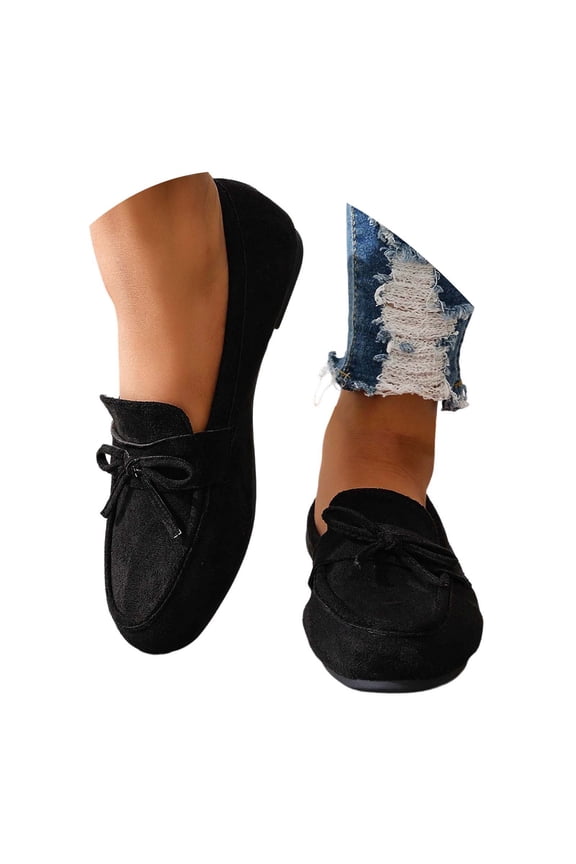 Loafers for Women Slip-On Business Flats Shoes Dressy Casual Walking Flats Moccasins Office Travel Black 36