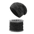 thumbnail image 1 of Wovix Mens Winter Beanie Hats Scarf Set Solid Color Warm Warm Knit Skull Cap Neck Warmer with Fleece Lined Basic Soft Winter Hat for Women Two Pieces, 1 of 1