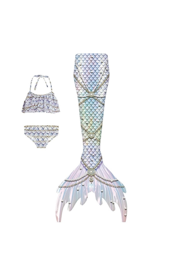 Mermaid Tail for Swimming with Reinforced Tips and Monofin Adult Teen Sizes Swimwear