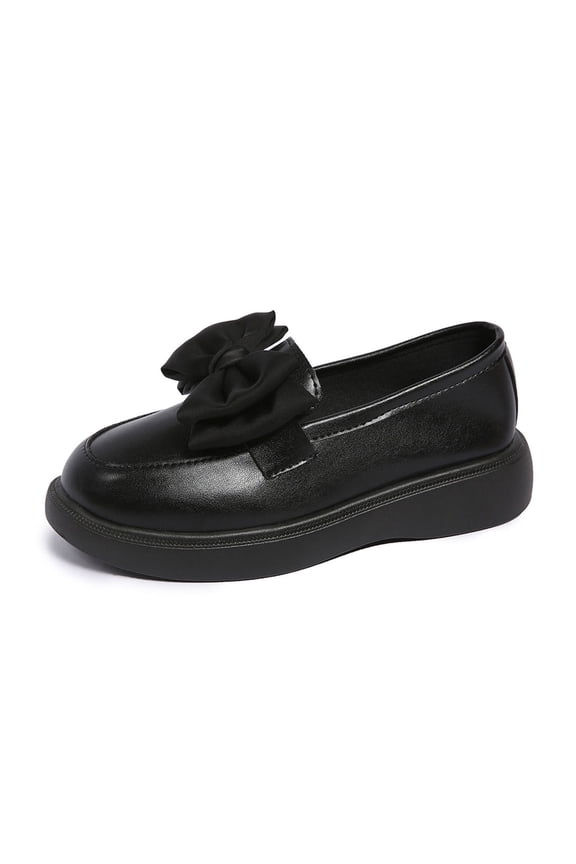 Platform Sneakers for Women Girl Comfortable Slip On Shoes with Bow Wedding Party Wear Casual Shoes Black 40