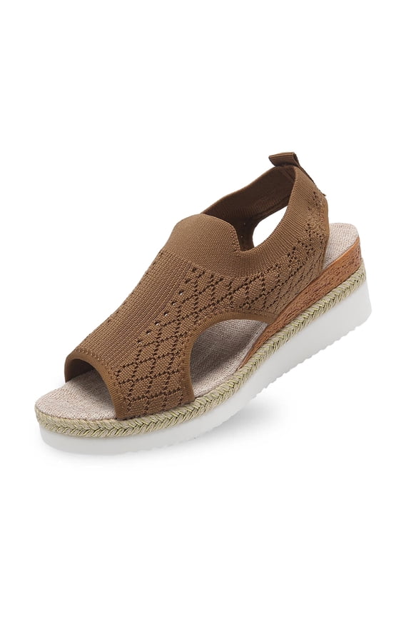 Sandals For Women Breathable Soft Simple Flat Shoes Open Toes Casual Shoes Indoor Outdoor Shoes Beige 37