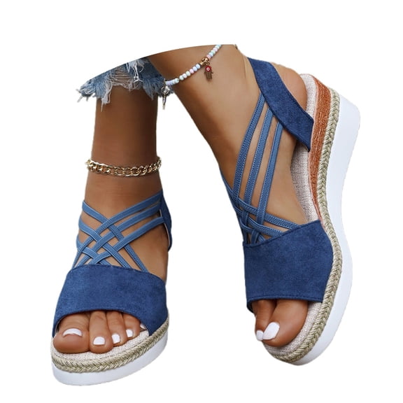 Wovix Sandals For Women Orthopedic Platform Wedge Shoes Summer Dressy Flat Open Toe Shoes Casual Daily Wear