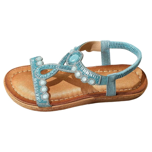 Wovix Sandals For Women Simple Dressy And Casual Shoes Open Toe Beach Shoes Casual Daily Wear Black 37