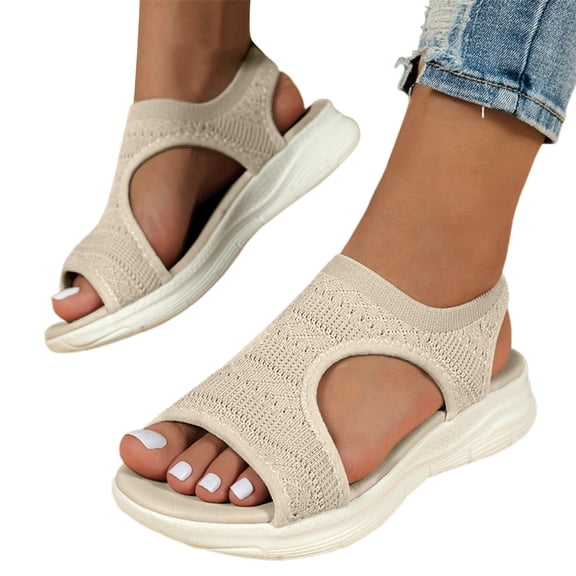 Wovix Sandals For Women Work Shoes Soft Breathable Shoes Ankle Band Classic Simple Sandals Indoor Outdoor Shoes Coffee 36