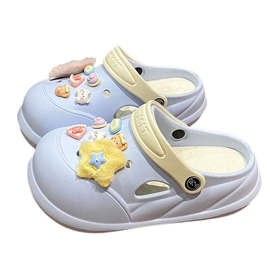 Wovix Slippers For Women Breathable Soft Plaid Quick-Dry Cute Casual Outerwear Sandals Platform Garden Shoes Daily Wear