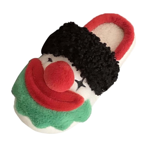 Wovix Slippers For Women Clown Slippers Womens Fuzzy Slippers Cartoon Fluffy Plush House Slippers For Women Men Indoor Soft Daily Present Red 43