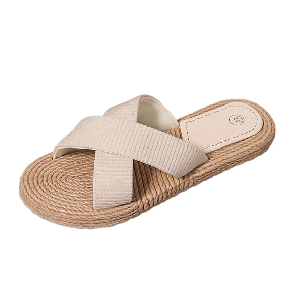 Wovix Slippers For Women Cross Strap Open Toe Slides Shoes Casual Classic Sandals Lightweight Comfy Indoor Outdoor Shoes Black 35