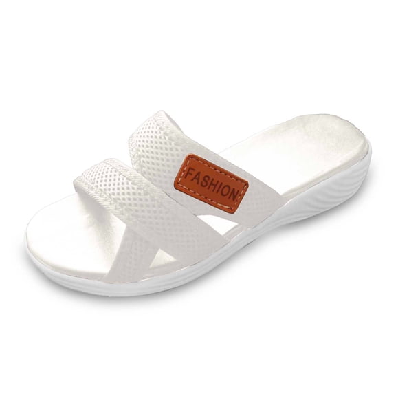 Wovix Slippers For Women Lightweight Comfy Breathable Beach Shoes Open Toe Walking Sandals Non-Slip Classic Shoes Daily Wear Beige 36