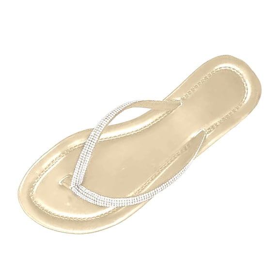 Wovix Slippers For Women Lightweight Soft Flip Flop Sandals Rhinestone Glitter Sparkly Trendy Streetwear Work Shoes Indoor Outdoor Shoes