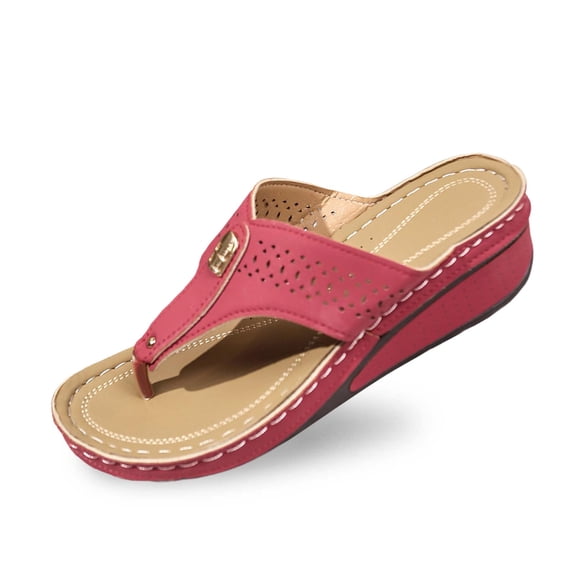 Wovix Slippers For Women Open Toe Thong Beach Sandals Casual T Strap Dress Sandals Arch Support Flat Indoor Outdoor Shoes Beige 37