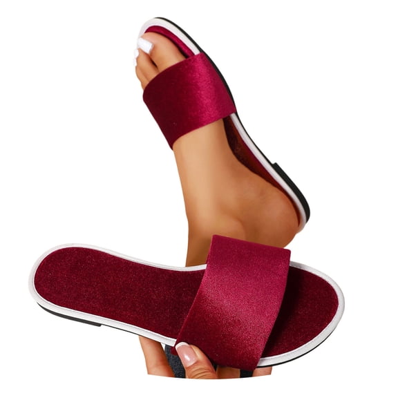 Wovix Slippers For Women Satin Slippers Summer Ondoor Breathable Flat Bottom Comfortable Sandals Lightweight Daily Wear Beige 35