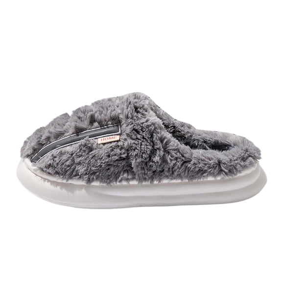 Wovix Slippers for Women Men Memory Foam Slippers Soft Thick Fuzzy Bedroom House Shoes Indoor Outdoor Soft Lightweight Daily Bedroom Shoes Grey 45