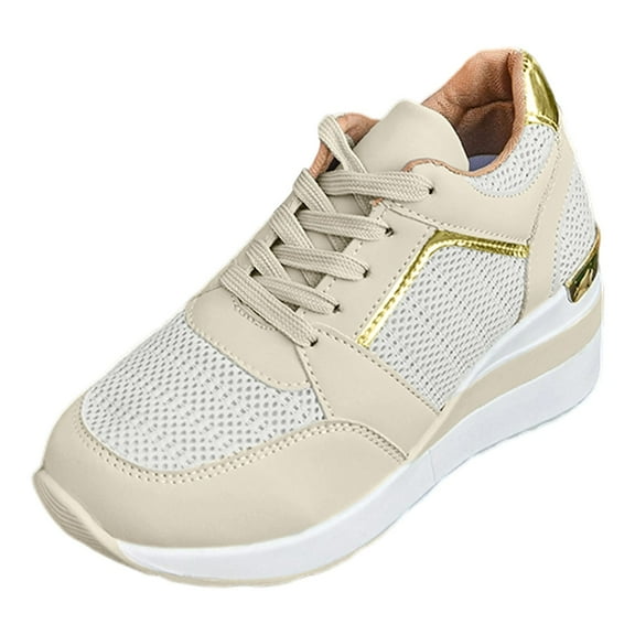 Wovix Sneakers for Women Wedge Tennis Shoes Non-Slip Women Fashion Sneakers Ultra Light Soft Breathable Daily Spring Summer Cushioning Shoes Athletic Shoes