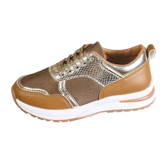 Wovix Sneakers for Women Lightweight Lace-Up Shoes with Memory Foam Insoles Trendy Non- Comfortable Footwear