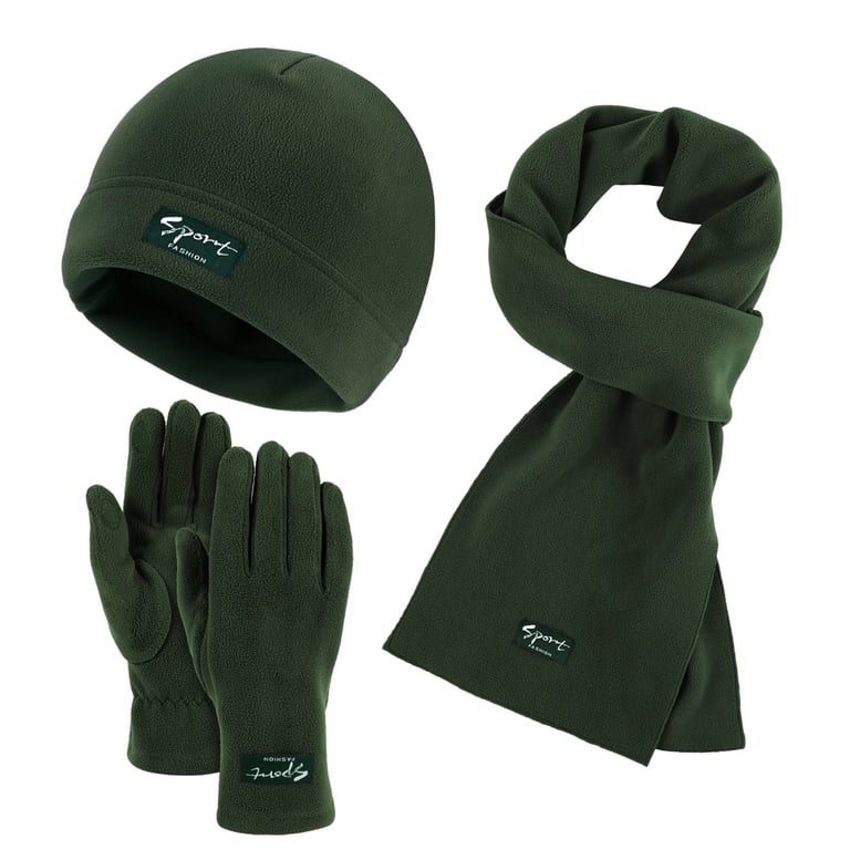 Wovix Three Pieces Solid Color Womens Winter Knit Warm Hat  display picture 1