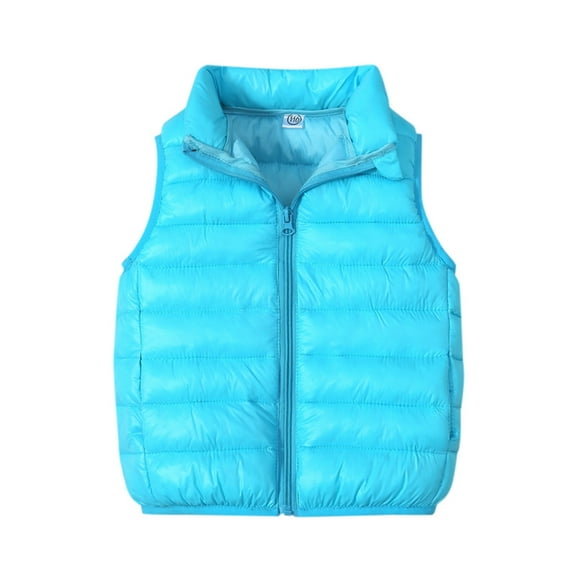 Wovix Unisex Lightweight Solid Color Zipper Pocket Warm Puffer Vest Outdoor Sleeveless Mock Neck Jacket for Golf Hiking Casual Travel Trendy Basic Casual Loose Tops