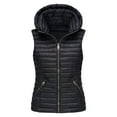thumbnail image 1 of Wovix Unisex Vest Sleeveless Solid Color Hooded Coat Zip up Quilted Jacket Plus Size Slim Fit Lightweight Casual Winter Coat with Pocket Warmed Soft Clothes, 1 of 3