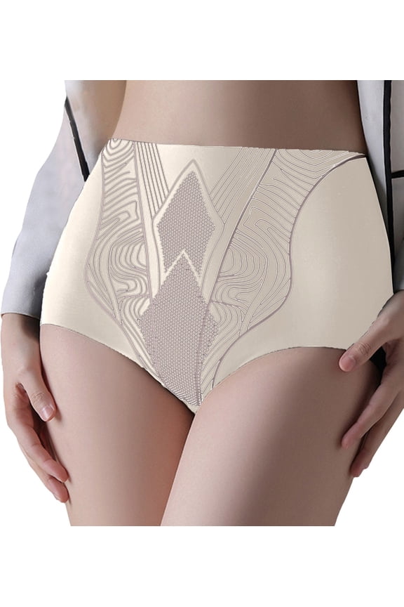 Washable Incontinence Panties For Women High Waisted Design Comfort Leak Underpants Daily Beige L