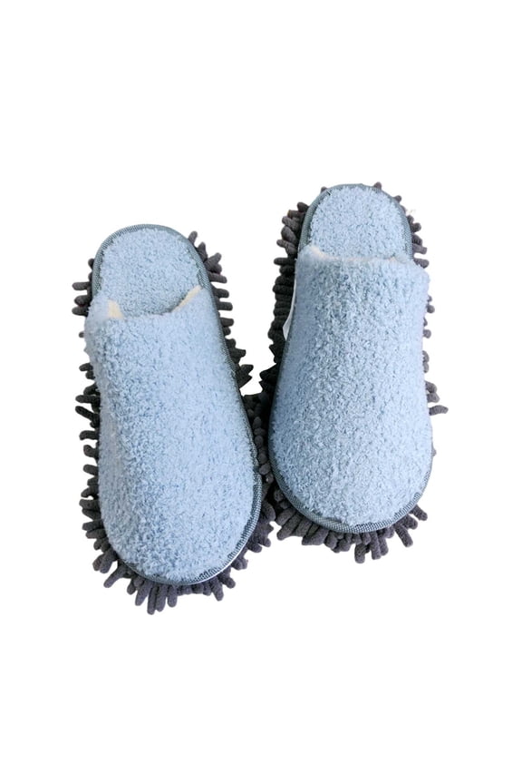 Washable Microfiber Mop Slippers Detachable Dusting Shoes for Floor Cleaning Office Home Use