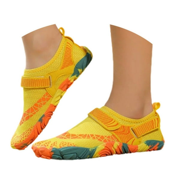 Wovix Water Shoes Mens Women Barefoot Shoes Quick Dry Aqua Outdoor Sports for Swim Pool Beach Surf Walk Water Yoga River Lake Hiking Shoes Yellow