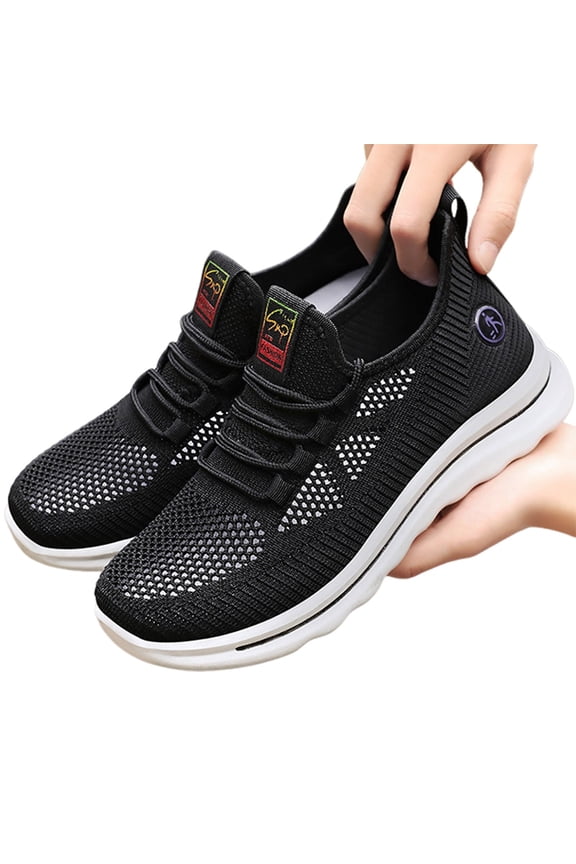 Wide Toe Box Shoes Women Extra Wide Width Sneakers Air Cushion Road Running Shoes Ultra Light Tennis Gym Workout Training Shoes Breathable Walking Athletic Shoes with Arch Support