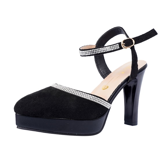 Wovix Women Ankle Cross Strap Pumps Platform Stiletto Dress High Heel Trendy Dress Shoes Gift For Her Daily Work Carnival