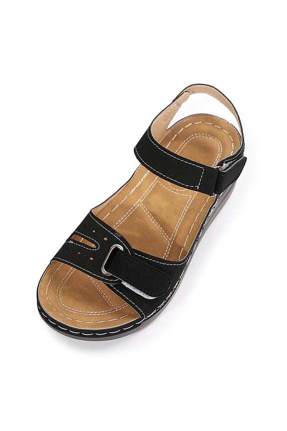 Women Arch Support Walking Sandals Comfortable Orthotic Sandals Double Band Ankle Strap Shoes