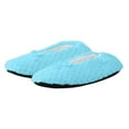 thumbnail image 1 of Wovix Women Comfort Thermal Fuzzy Ankle Bootie Slippers Anti- Sole Indoor Outdoor Solid Barefoot House Shoes Blue 42, 1 of 8