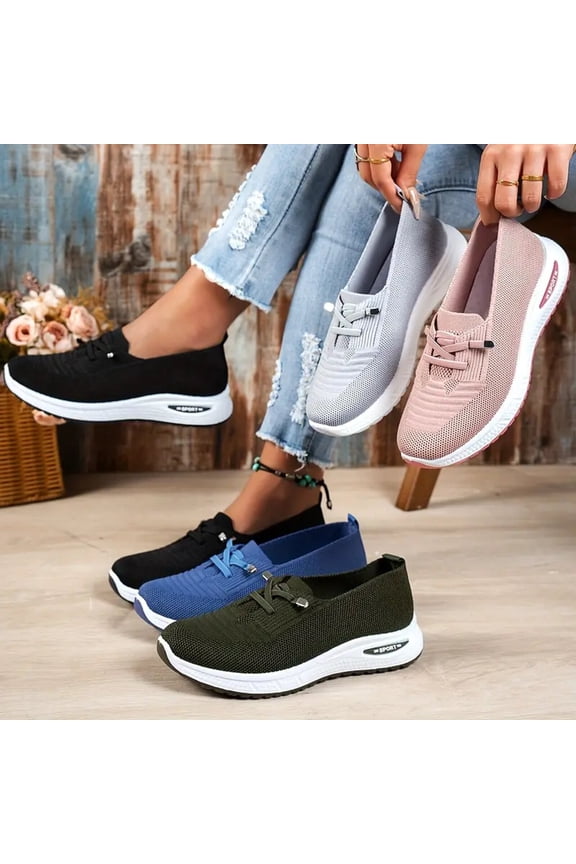 Women Extra Wide Width Sneakers Air Cushion Road Running Shoes Ultra Light Tennis Gym Workout Training Shoes Breathable Walking Shoes with Arch Support Spring Summer