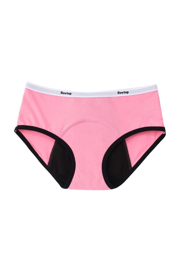 Women Girls Period Panties Leak-Proof Menstrual Cotton Protective Hipster Panties Pink XL