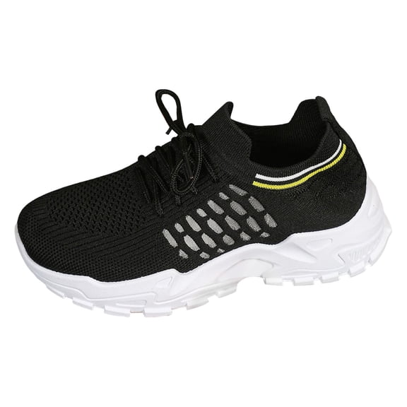 Wovix Women Knit Mesh Sneakers Platform Leopard Print Lace up Athletic Shoes Walking Running High Heels Square Toe Trendy Casual Breathable Footwear Workout Sports Shoes Spring Summer