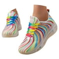 thumbnail image 1 of Wovix Women Lace up Tennis Sparkle Glitter Athletic Running Sneakers Lightweight Soft Breathable Canvas Shoes Cushioning Shoes Colorful Trendy Streetwear, 1 of 6