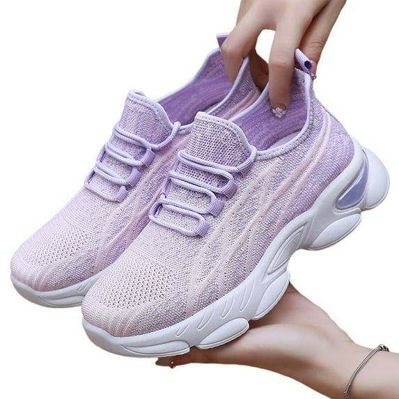 Wovix Women Lightweight Sneakers Tennis Running Shoes Breathable Walking Shoes for Outdoor Activities Trendy Soft Cushioning Shoes Basic Athletic Shoes