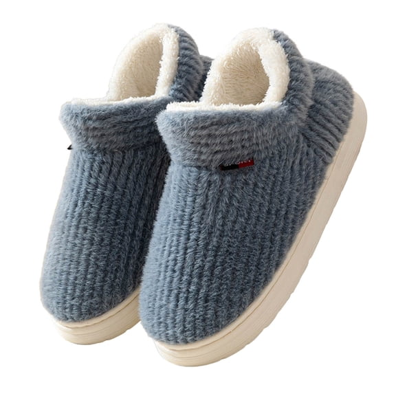 Wovix Women Men Ankle Bootie Slipper Plush Warm Indoor Outdoor Shoes Thermal Comfy Fleece Lined Memory Foam Slipper with Anti-Slip Sole Grey 45