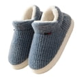 thumbnail image 1 of Wovix Women Men Ankle Bootie Slipper Plush Warm Indoor Outdoor Shoes Thermal Comfy Lined Memory Foam Slipper with Anti- Sole Grey 47, 1 of 6