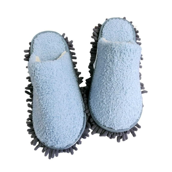 Wovix Women Men Chenille Microfiber Washable Mop Slippers Shoes Color Block Detachable Mopping Shoes Floor Dust Dirt Hair Cleaner Multi-sizes Multi-Colors Available Convenient For Daily