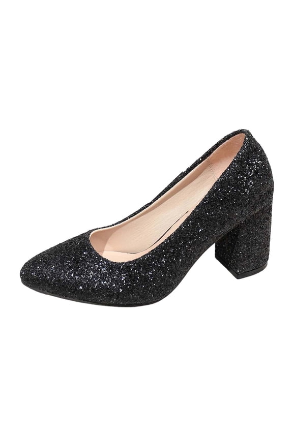 Women Pumps Low Block Heel Round Toe Comfortable Dress Shoes Carnival Trendy Soft Shoes Work Daily Dress Wear