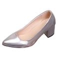 thumbnail image 1 of Wovix Women Pumps Pointed Toe Slip on Mid Heel Dress Office Chunky Block Heels Shoes Elegant Soft Daily Carnival High Heels, 1 of 9
