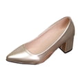 thumbnail image 1 of Wovix Women Pumps Pointed Toe on Mid Heel Dress Office Block Heels Shoes Elegant Soft Daily Carnival High Heels, 1 of 9