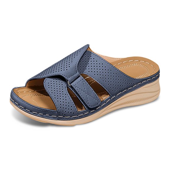 Wovix Women'S Slipper Casual Wedge Shoes Ankle Band Arch Support Breathable Sandals Work Holiday Shoes Indoor Outdoor Shoes