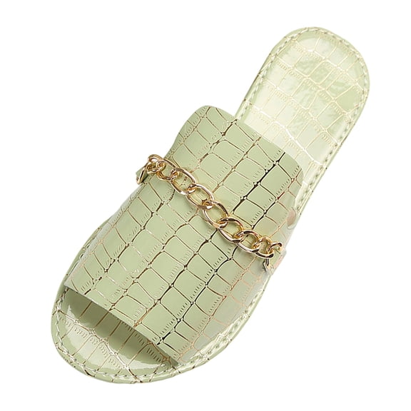 Wovix Women'S Slipper Dressy Comfortable Slide Sandals Fashion Square Open Toe On Indoor Outdoor Shoes