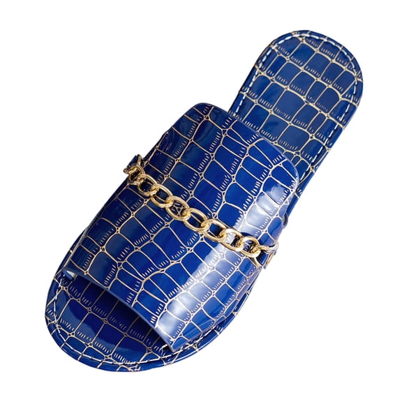 Wovix Women'S Slipper Dressy Comfortable Slide Sandals Fashion Square Open Toe Slip On Indoor Outdoor Shoes