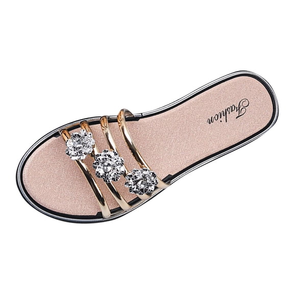 Wovix Women'S Slipper Flat Sandals Summer Lightweight Zero Drop Sole Slippers Non Slip Comfortable Beach Sandals Indoor Outdoor Shoes