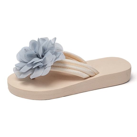 Wovix Women'S Slipper Flower Trendy Design Sandals Lightweight Comfy Open Toe Beach Shoes Walking Footwear Indoor Outdoor Shoes Beige 36