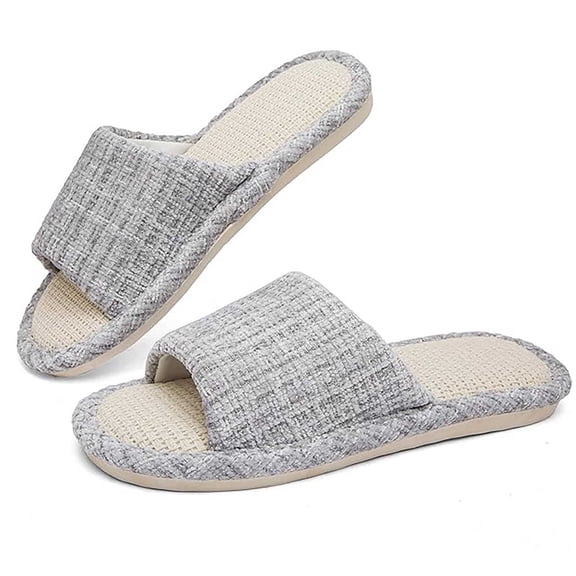 Wovix Women'S Slipper Lightweight Open Toe Silent Spa Sandals Casual Color Block Travel Shoes For Guest Daily Wear Black 37