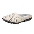 thumbnail image 1 of Wovix Women'S Slipper -On Loafers Breathable Shoes Closed Toe Backless Slides Sandals Classic Footwear Work Daily Wear Beige 37, 1 of 8